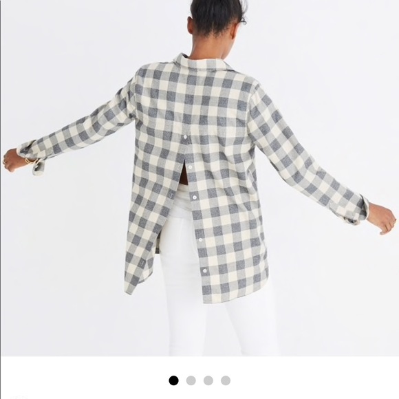 Madewell Button-Back Buffalo Check Shirt XS - Picture 3 of 5
